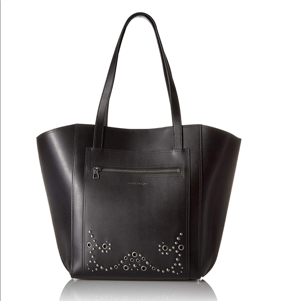NWT Lucky Brand Black Maya Large Studded Tote